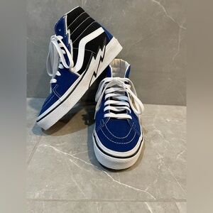 Vans SK8 Hi Lightening Bolt Blue and Black Sneakers